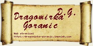 Dragomirka Goranić vizit kartica